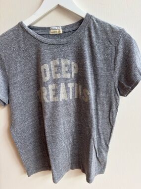 MOTHER Grey Short-Sleeve 'DEEP BREATH' Graphic Tee